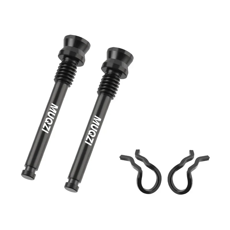 Mountain Biking Pads - 1/2 個のチタン製ディスクブレーキキャリパーボルト軽量 M4 取り付けネジ、クリップ付き、ロード/MTB ブレーキパッド用固定ネジ
