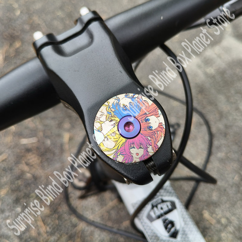 Mountain Biking Japan - Tiアニメ周辺機器製品バイクヘッドセットトップキャップ超軽量チタン合金アニメ漫画柄マウンテンロードバイクヘッド用T