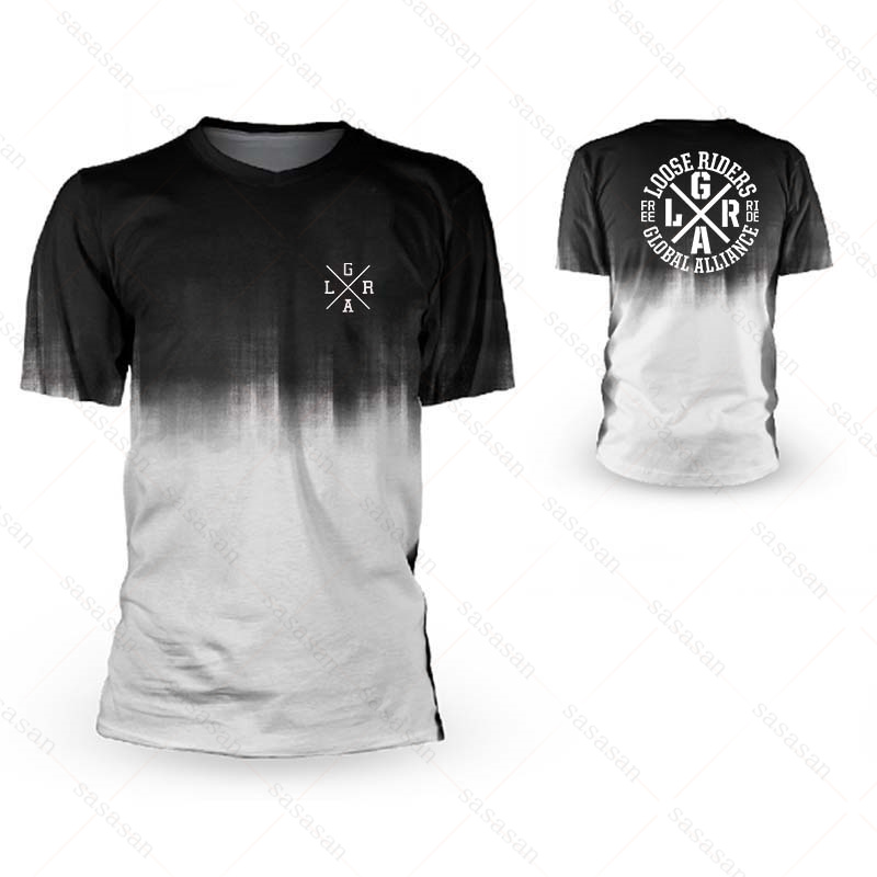 Mountain Biking Jerseys Men - 男性用のルーズな半袖Tシャツ,マウンテンバイクウェア,通気性,dh