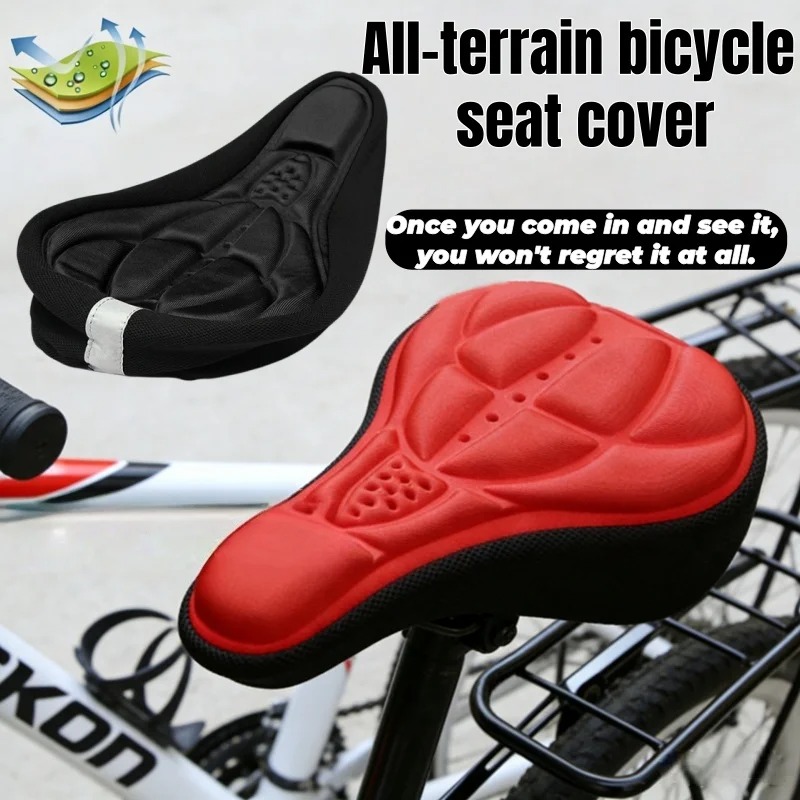 Mountain Biking Pads - 2026 自転車サドル 3D ソフトサイクリングシートカバー MTB マウンテンバイク厚いスポンジパッド屋外通気性クッション自転車アクセサリー
