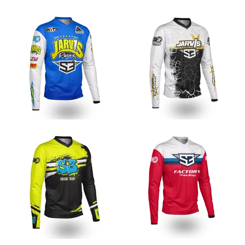 Mountain Biking Downhill - S3 パーツ エンデューロ ロングスリーブ ジャージ DH