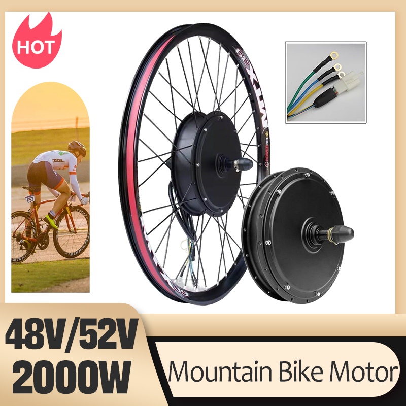 Mountain Biking Gear - MTXブランド 48V52V 2000W電動自転車後輪回転ホイールハブモーター Eバイク部品 マウンテンバイク用ブラシレスノンギアハブモーター