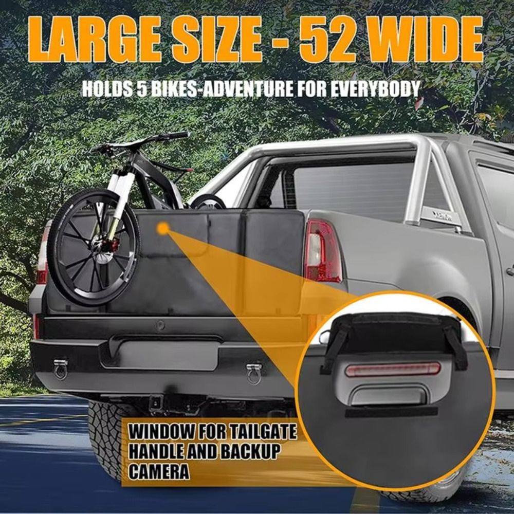 Mountain Biking Pads - 最大5台の自転車を収納可能 テールゲートカバー テールゲートバイクパッド マウンテンバイクパッド 保護パッド 固定ストラップ