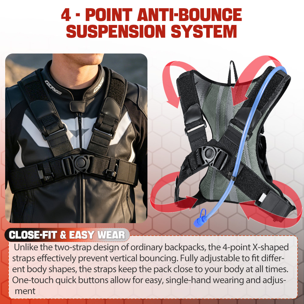 NEWBOLER 8L オートバイサイクリング水分補給パック - Mountain Biking Hydration Pack のレビューと価格