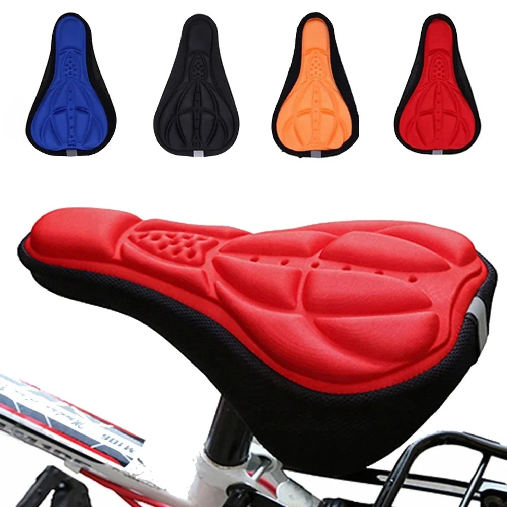 3D 肥厚自転車シートカバーソフトシリコーンスポンジサドルパ - Mountain Biking Pads のレビューと価格