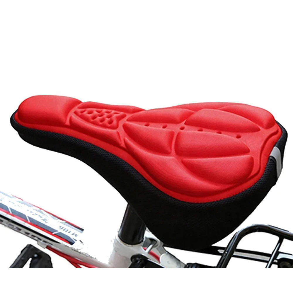 3D 肥厚自転車シートカバーソフトシリコーンスポンジサドルパ - Mountain Biking Pads のレビューと価格