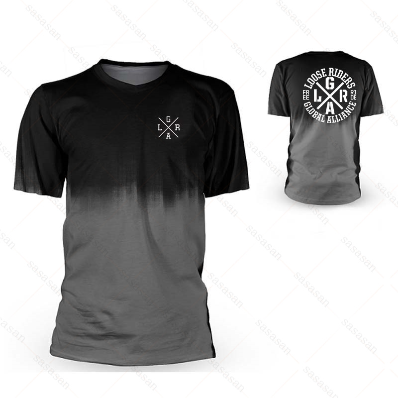 男性用のルーズな半袖Tシャツ,マウンテンバイクウェア,通気性 - Mountain Biking Jerseys Men のレビューと価格