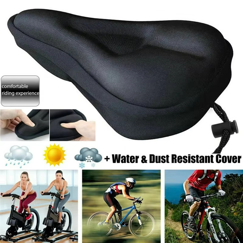 自転車サドル3Dバイクシートカバーパッド入りワイドジェルソフ - Mountain Biking Pads のレビューと価格