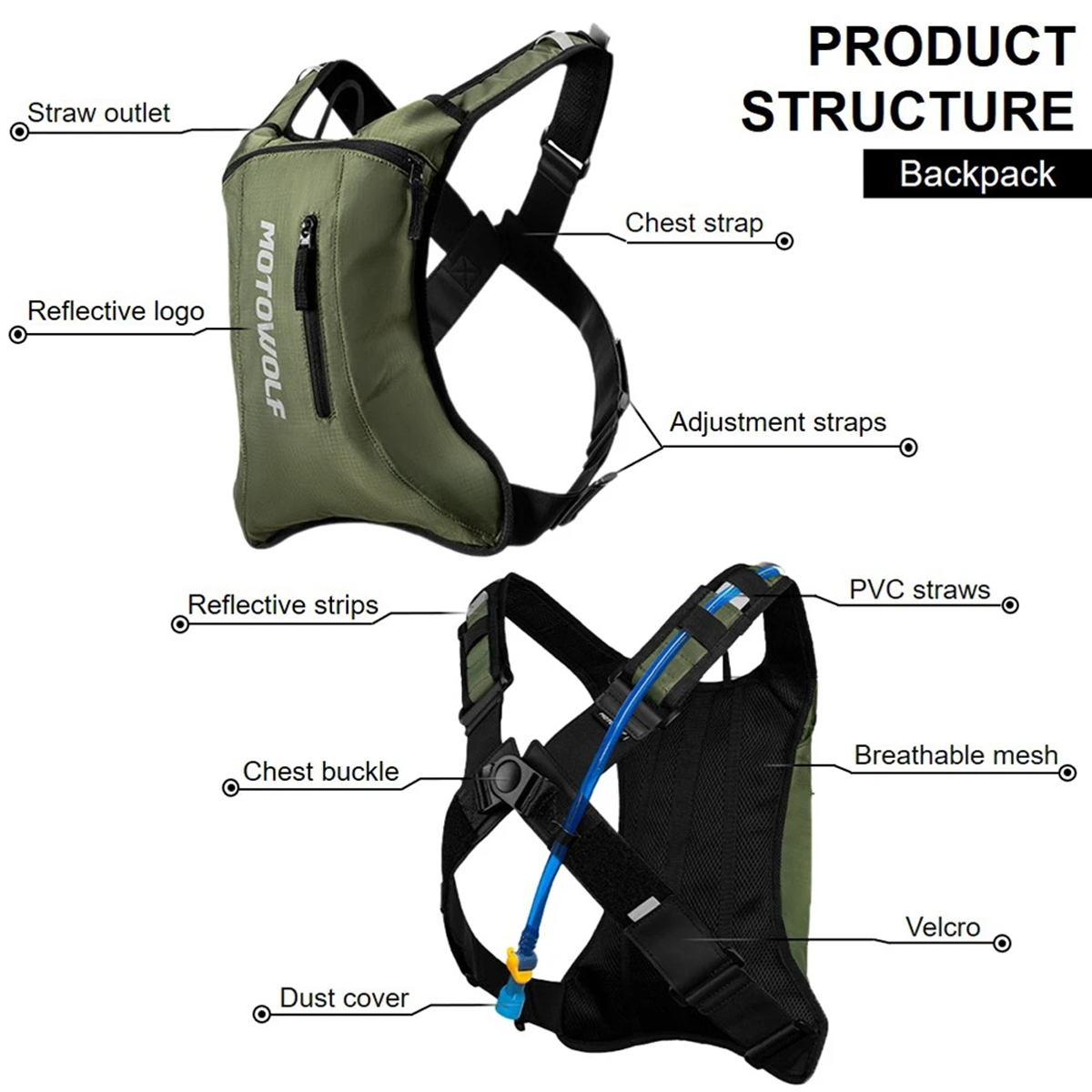 バイク サイクリング ハイドレーションパック MTB オフロ - Mountain Biking Hydration Pack のレビューと価格