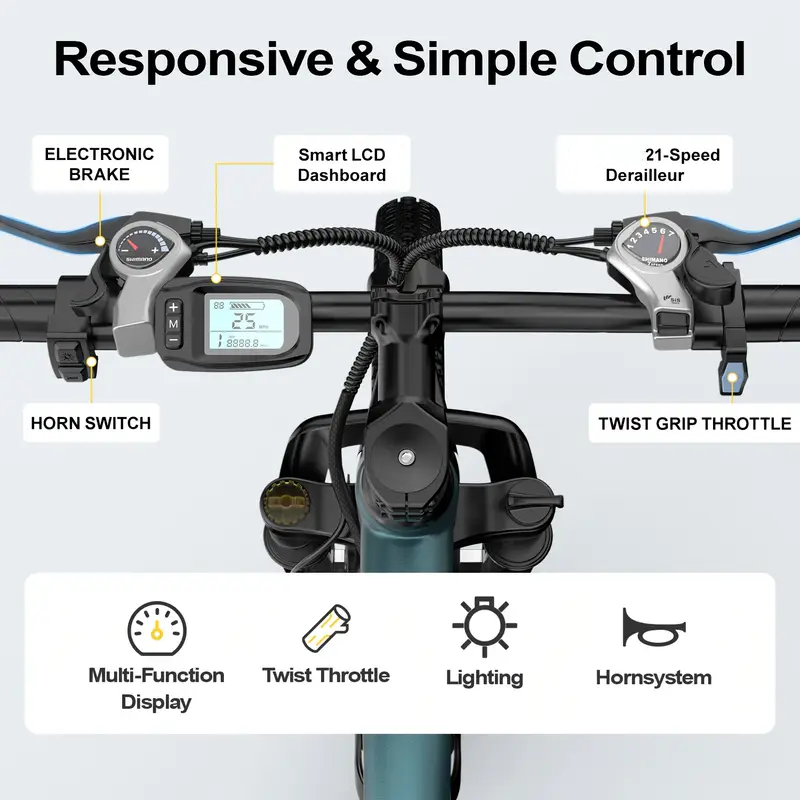 26インチ24インチ電動マウンテンEバイク（大人用）、100 - Mountain Biking Gear のレビューと価格