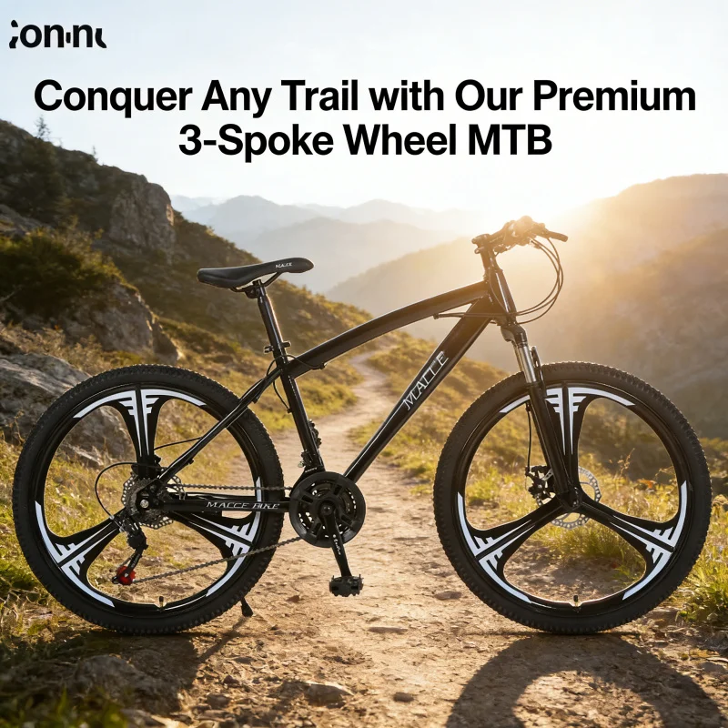 ブラック 24 インチ 3 ナイフ マウンテン バイク 可変 - Mountain Biking Gear のレビューと価格